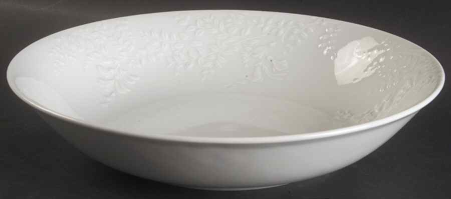 Promenade White 11" Large Salad Serving Bowl by Philippe Deshoulieres-1