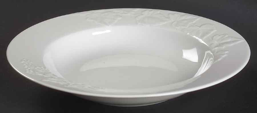 Promenade White Rim Soup Bowl by Philippe Deshoulieres-1