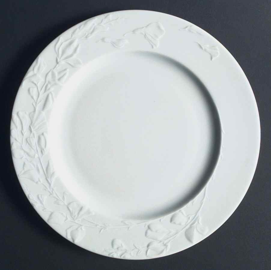 Promenade White Dinner Plate by Philippe Deshoulieres-1
