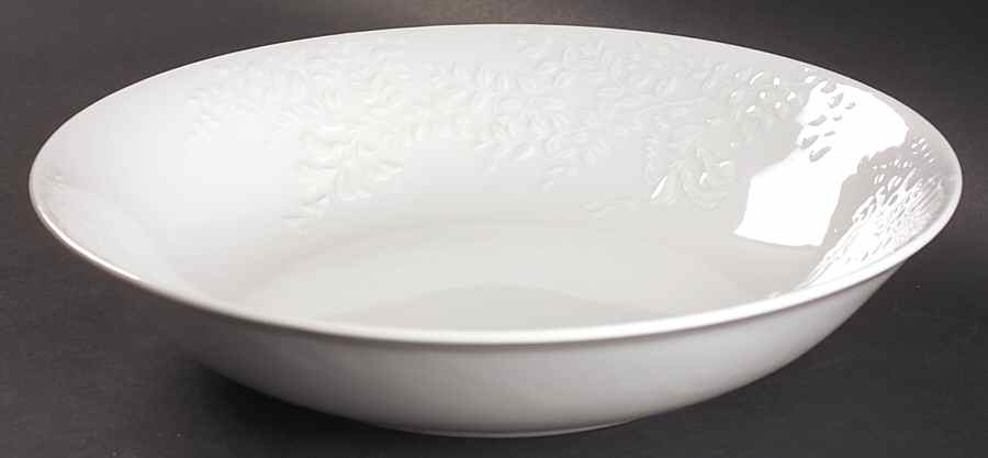 Promenade White 11" Round Vegetable Bowl by Philippe Deshoulieres-1