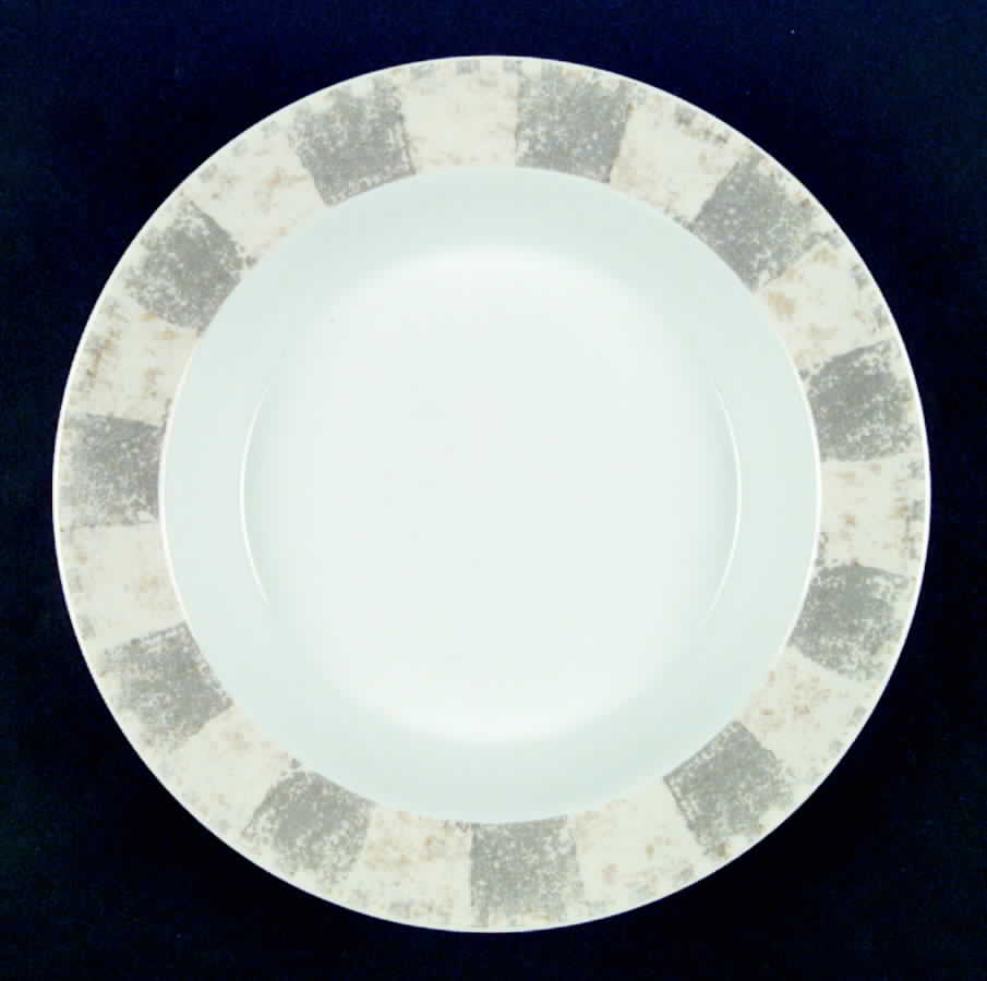 Checkar Rim Soup Bowl by Dansk-1