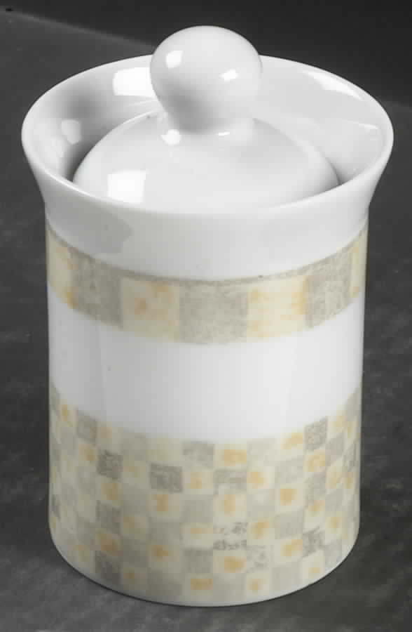 Checkar Sugar Bowl & Lid by Dansk-1