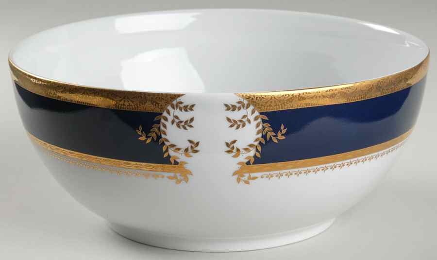 Samarcande Cobalt 9" Salad Serving Bowl by Philippe Deshoulieres-1