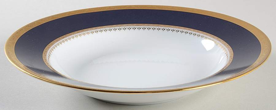 Samarcande Cobalt Rim Soup Bowl by Philippe Deshoulieres-1