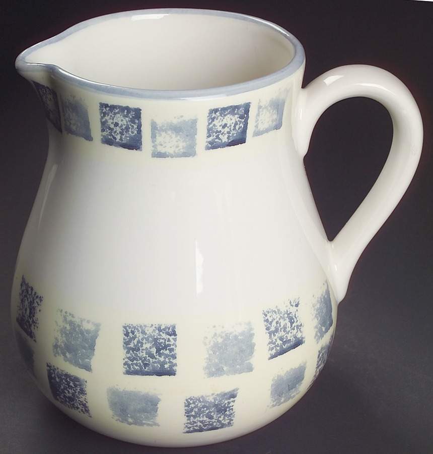 Checkar Blue 64 Oz Pitcher by Dansk-1