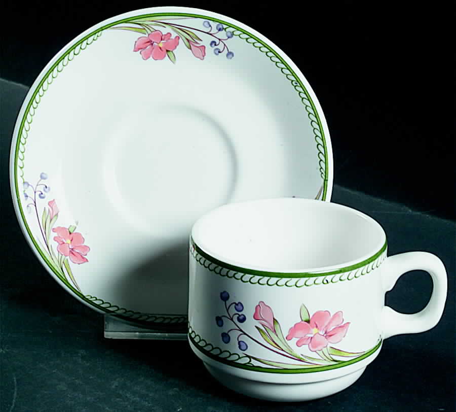 Lugano Flat Cup & Saucer Set by Dudson-1