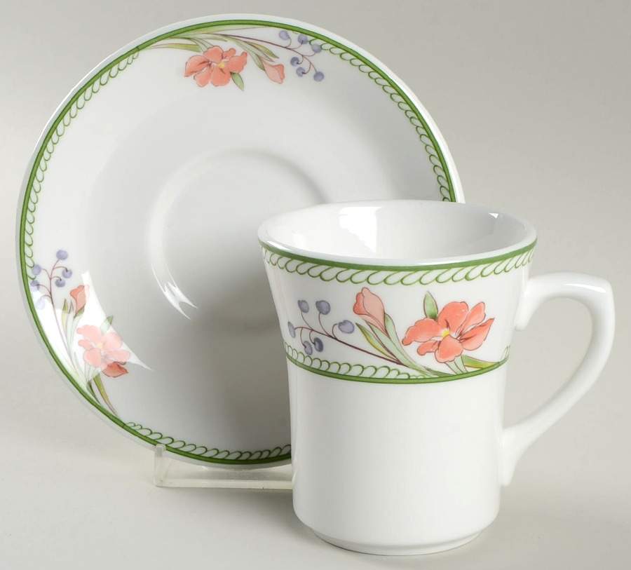 Lugano Flat Cup & Saucer Set by Dudson-1