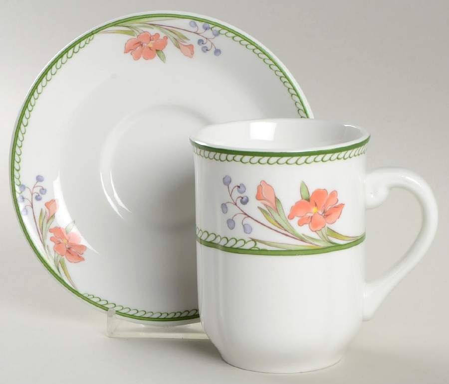 Lugano Flat Cup & Saucer Set by Dudson-1