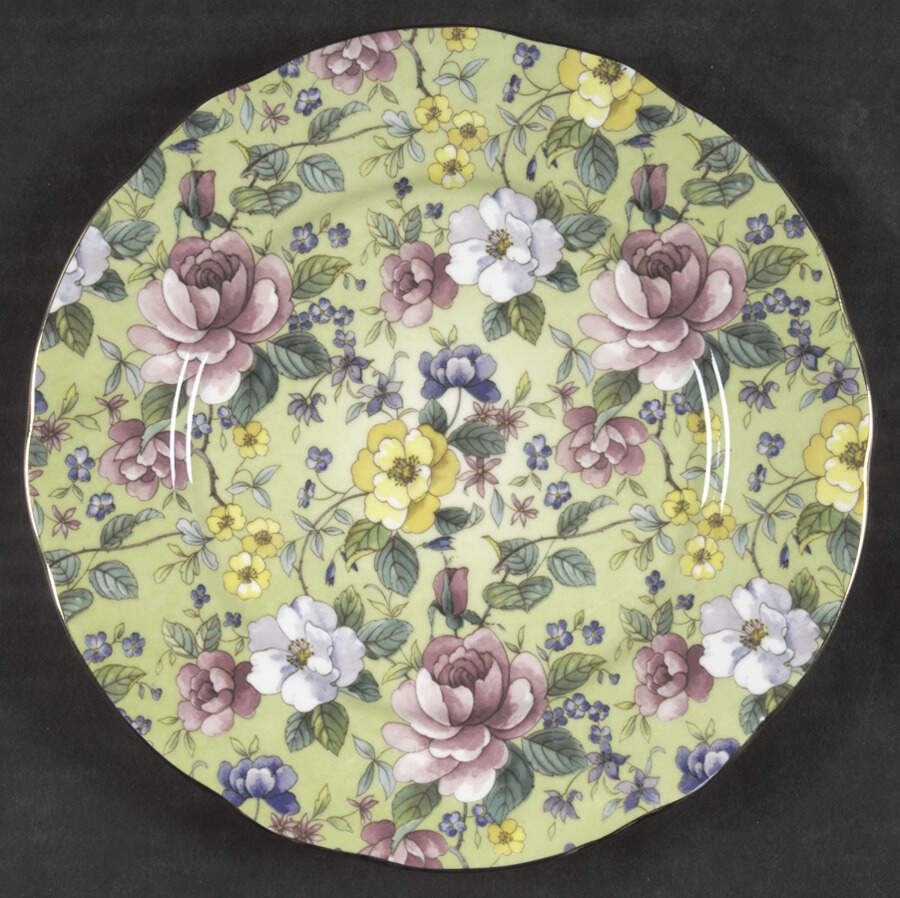 Chelsea Garden Meadow Green Salad Plate by Duchess-1