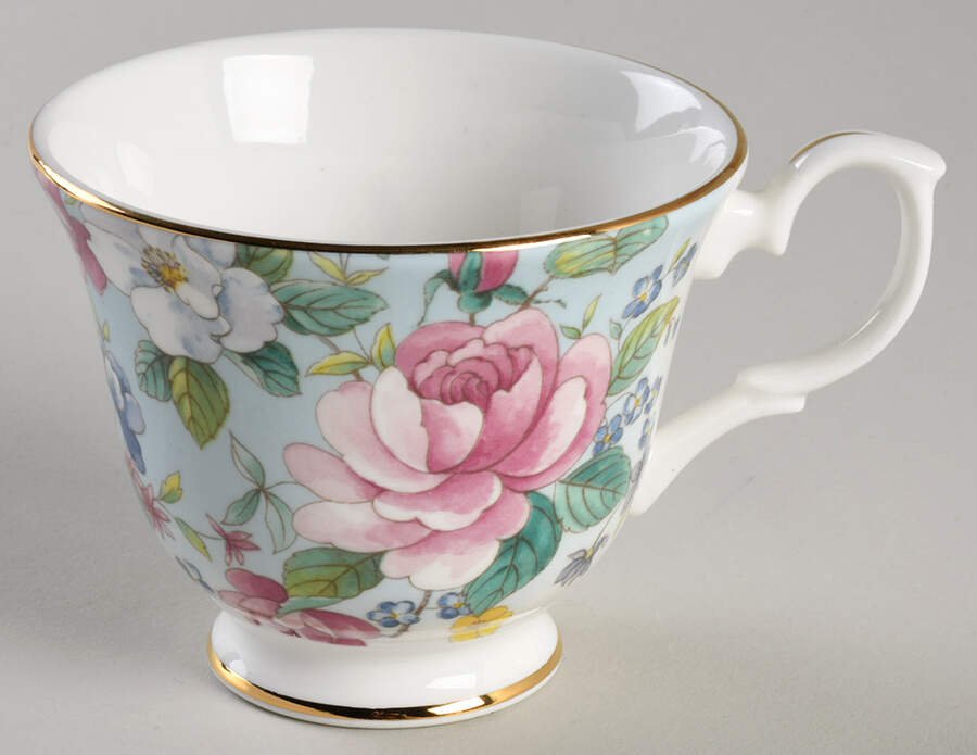 Chelsea Garden Ocean Blue (Smooth) Footed Cup by Duchess-1