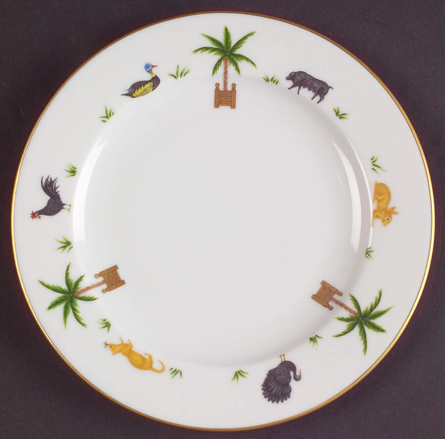 Caraibes Tropical Island Bread & Butter Plate by Philippe Deshoulieres-1