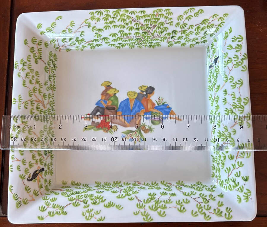 Caraibes Tropical Island 9" Rectangular Tray by Philippe Deshoulieres-1