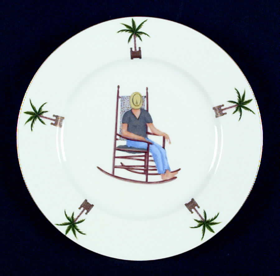 Caraibes Tropical Island Dessert/Pie Plate by Philippe Deshoulieres-1