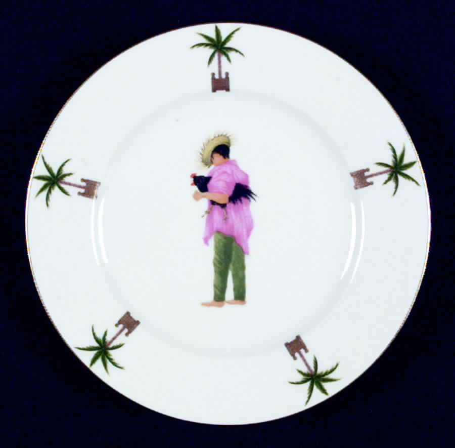 Caraibes Tropical Island Dessert/Pie Plate by Philippe Deshoulieres-1