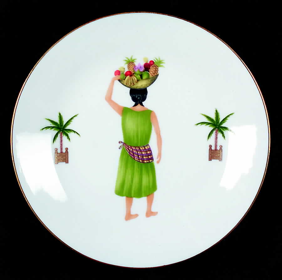 Caraibes Tropical Island Bread & Butter Plate by Philippe Deshoulieres-1