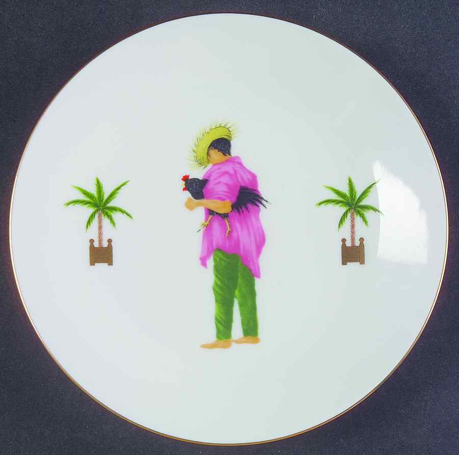 Caraibes Tropical Island Bread & Butter Plate by Philippe Deshoulieres-1