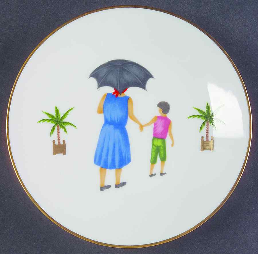 Caraibes Tropical Island Bread & Butter Plate by Philippe Deshoulieres-1