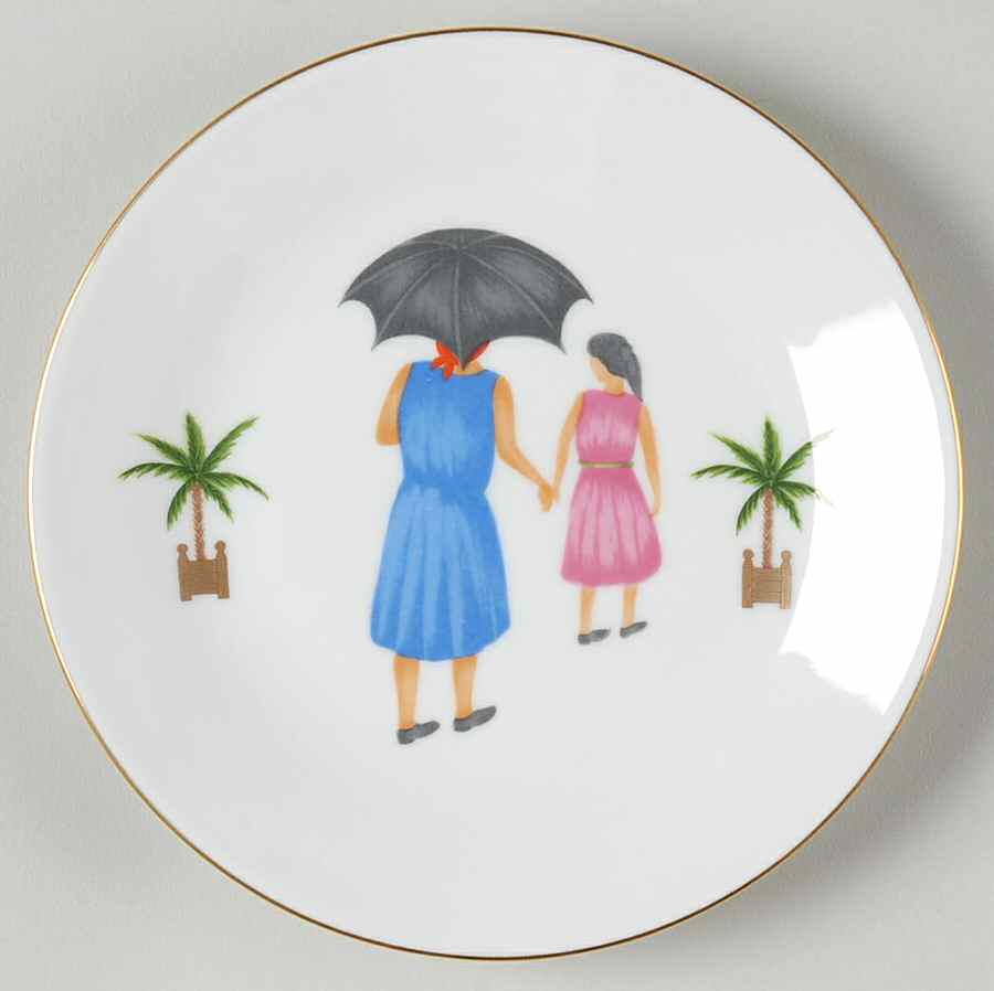 Caraibes Tropical Island Bread & Butter Plate by Philippe Deshoulieres-1