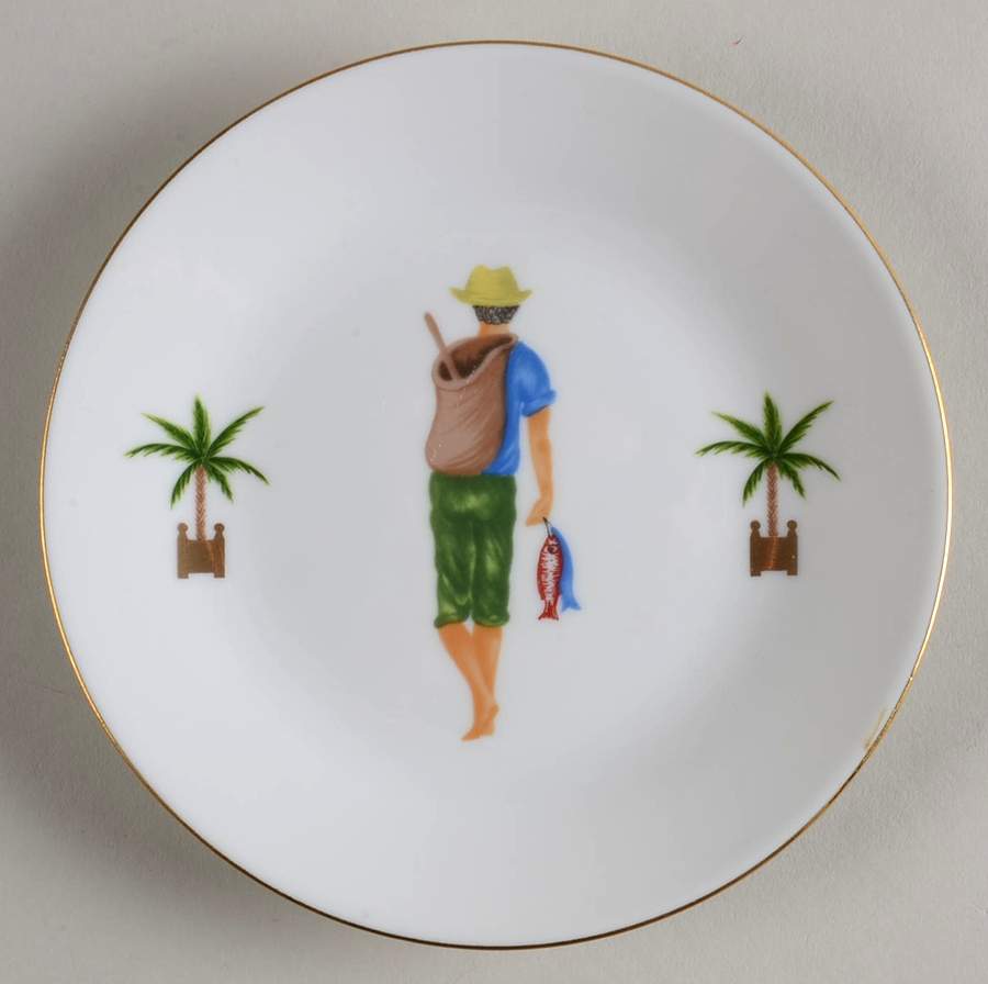Caraibes Tropical Island Bread & Butter Plate by Philippe Deshoulieres-1
