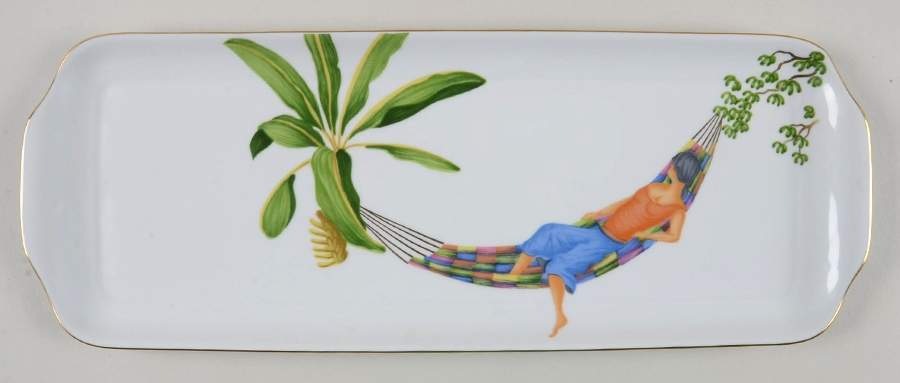 Caraibes Tropical Island Large Sandwich Tray by Philippe Deshoulieres-1