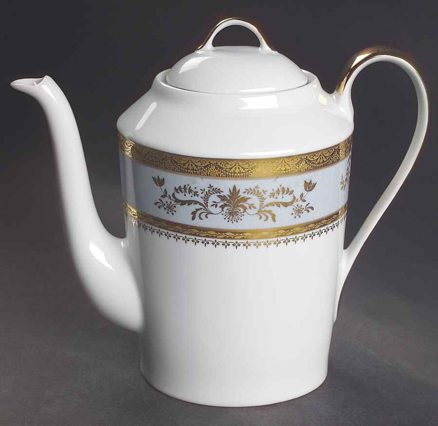 Orsay Powder Blue Coffee Pot & Lid by Philippe Deshoulieres-1