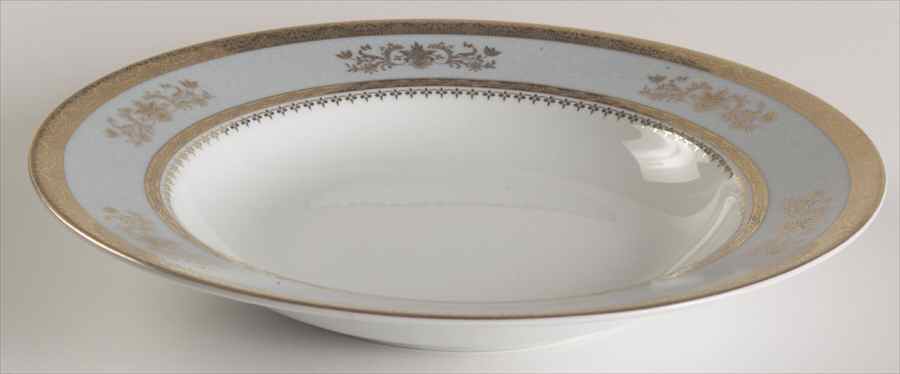 Orsay Powder Blue Rim Soup Bowl by Philippe Deshoulieres-1