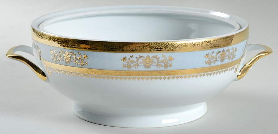 Orsay Powder Blue Tureen No Lid by Philippe Deshoulieres-1