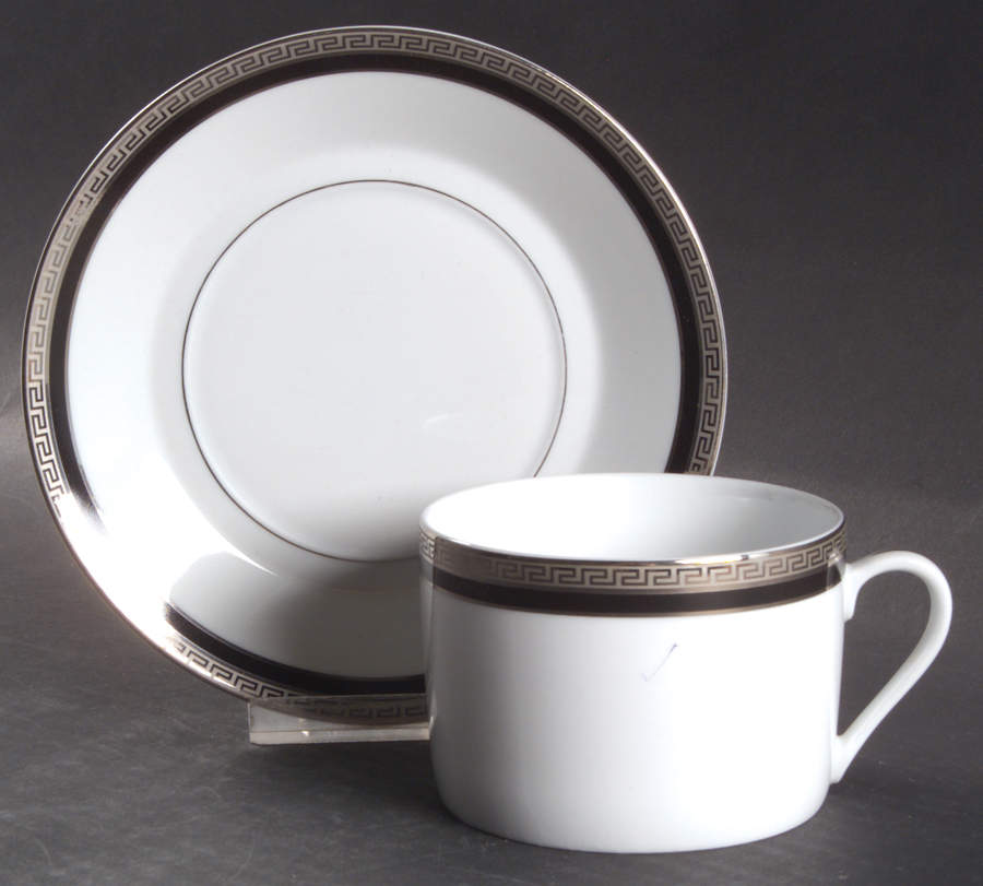 Athos Black Breakfast Cup & Saucer Set by Philippe Deshoulieres-1
