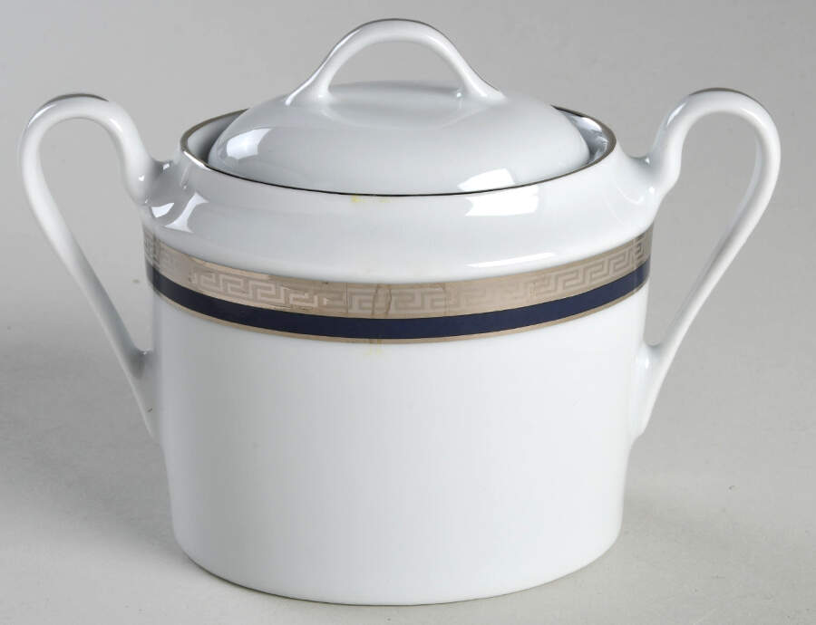 Athos Blue Sugar Bowl & Lid by Philippe Deshoulieres-1