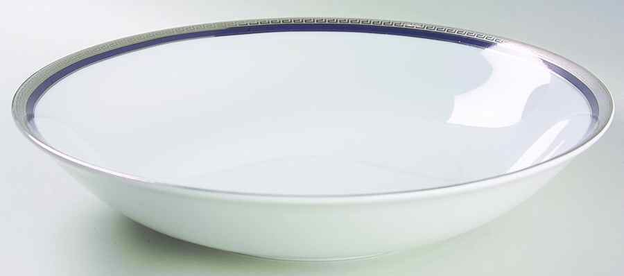 Athos Blue 11" Round Vegetable Bowl by Philippe Deshoulieres-1