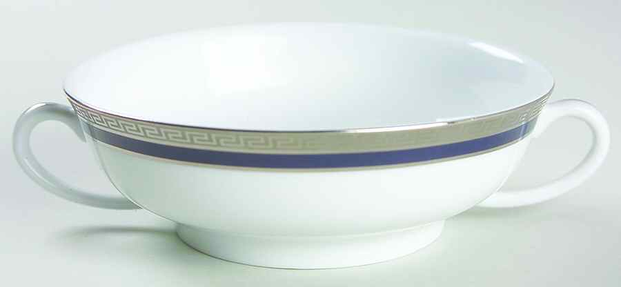 Athos Blue Flat Cream Soup Bowl by Philippe Deshoulieres-1