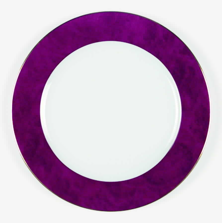 Indienne Pourpre (Ruby Red) Service Plate (Charger) by Philippe Deshoulieres-1