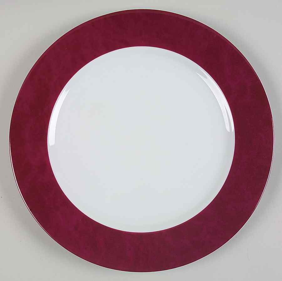 Indienne Pourpre (Ruby Red) Service Plate (Charger) by Philippe Deshoulieres-1