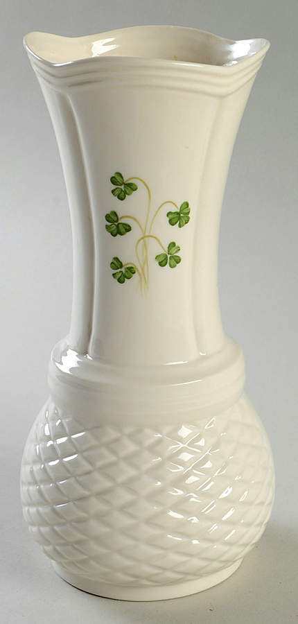Shamrock (Embossed) 9" Vase by Donegal Parian-1