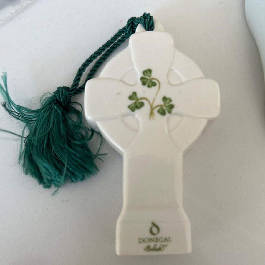 Shamrock (Embossed) Ornament by Donegal Parian-1