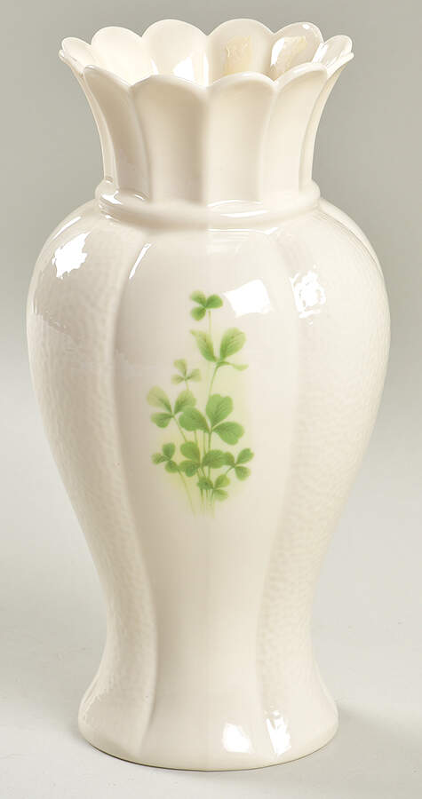 Shamrock (Embossed) 7" Vase by Donegal Parian-1