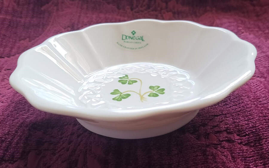 Shamrock (Embossed) 4" Round Sweet Dish by Donegal Parian-1
