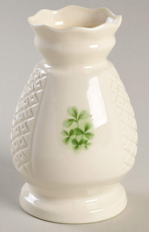 Shamrock (Embossed) 4" Vase by Donegal Parian-1