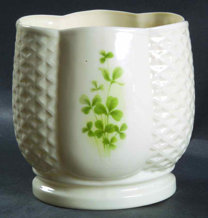 Shamrock (Embossed) Cachepot by Donegal Parian-1