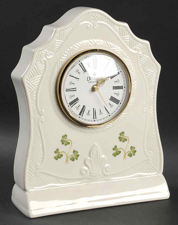 Shamrock (Embossed) Large Mantel Clock by Donegal Parian-1