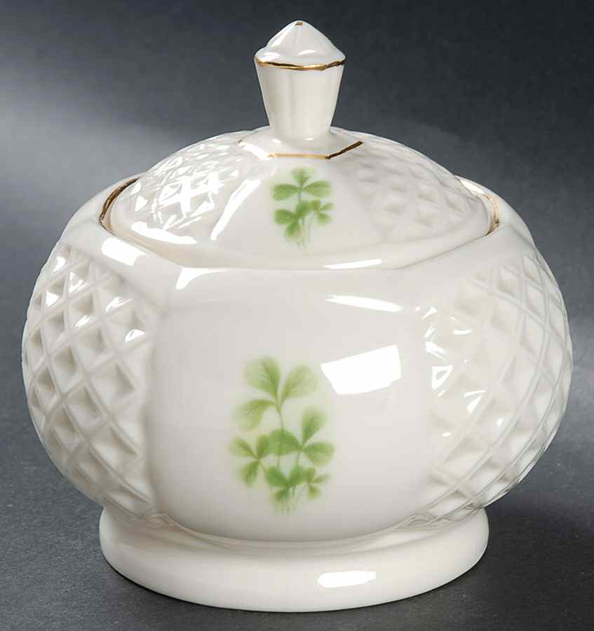 Shamrock (Embossed) Sugar Bowl & Lid by Donegal Parian-1