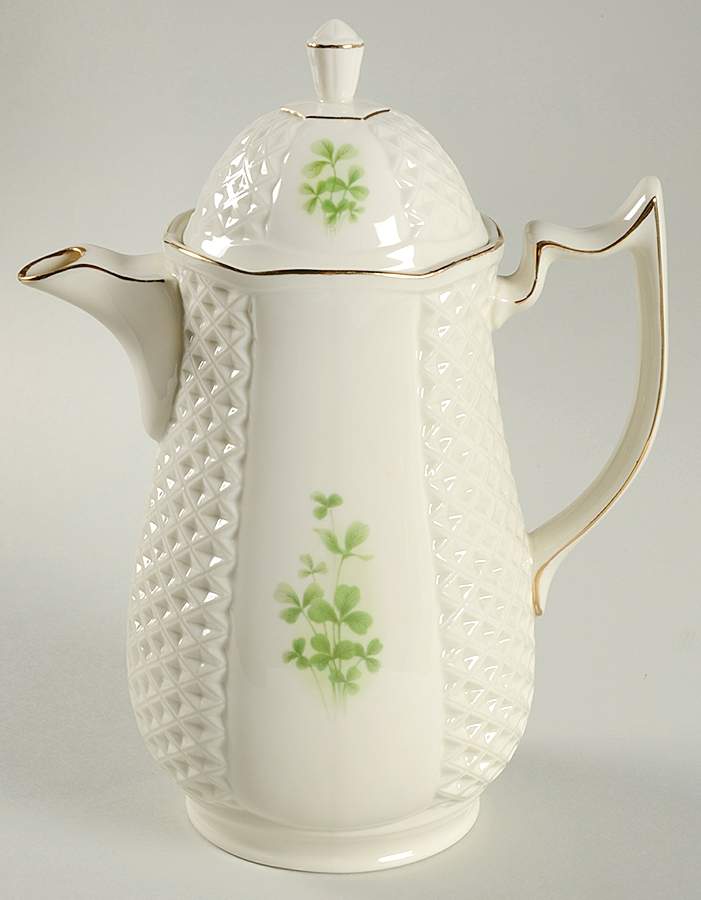 Shamrock (Embossed) Coffee Pot & Lid by Donegal Parian-1