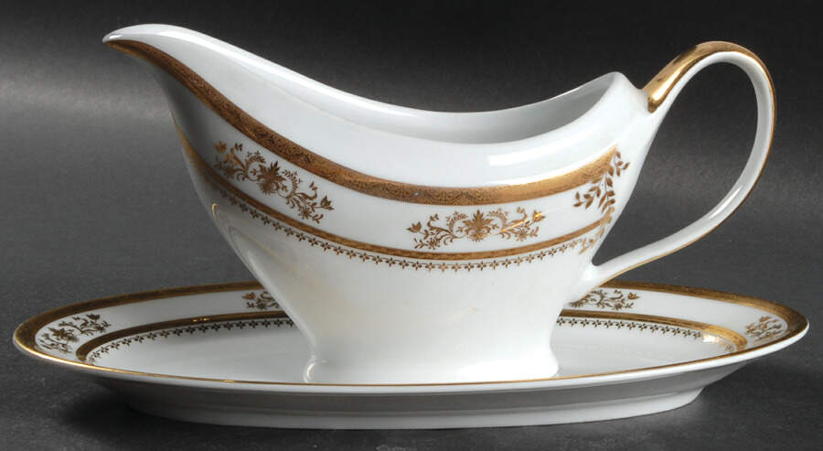 Orsay White Gravy Boat & Underplate/Relish by Philippe Deshoulieres-1