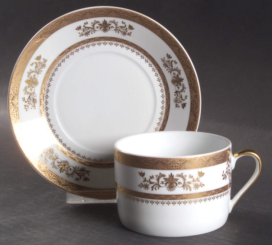 Orsay White Breakfast Cup & Saucer Set by Philippe Deshoulieres-1