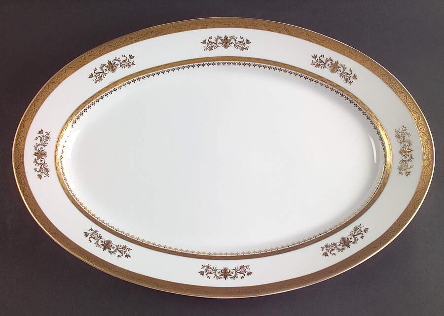 Orsay White 16" Oval Serving Platter by Philippe Deshoulieres-1