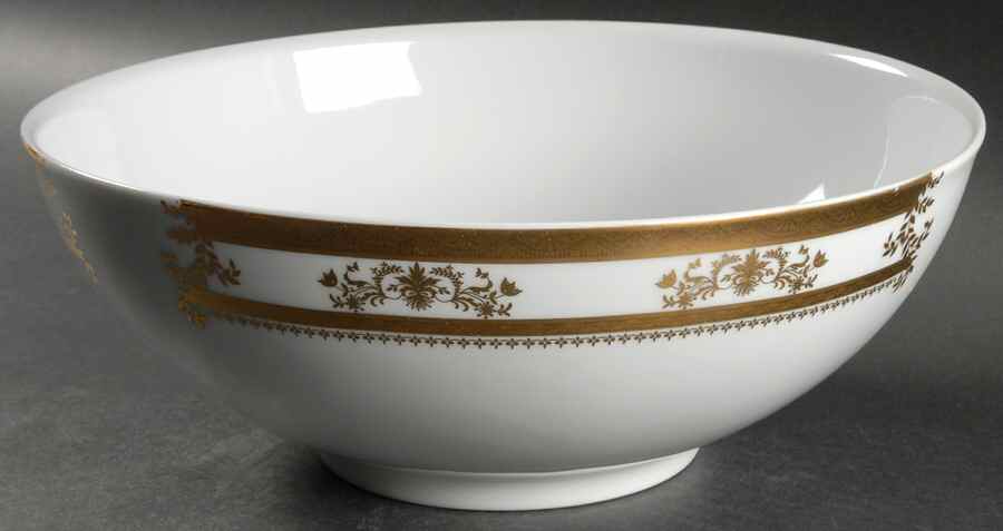 Orsay White 11" Large Salad Serving Bowl by Philippe Deshoulieres-1