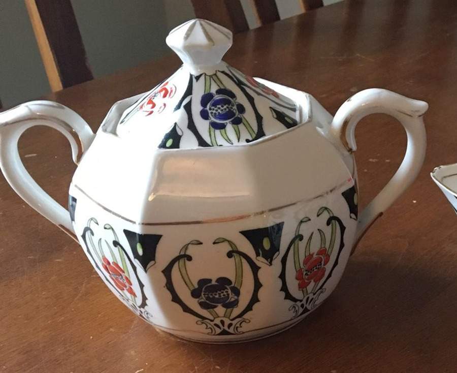 DLP1 Sugar Bowl & Lid by Delphine-1