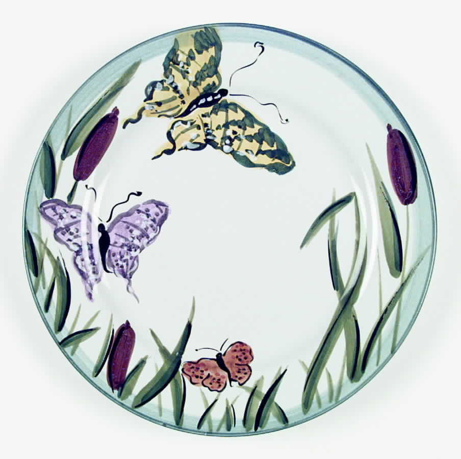 Farfalle Dinner Plate by Deruta (Italy)-1