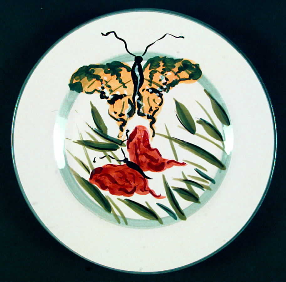 Farfalle Salad Plate by Deruta (Italy)-1