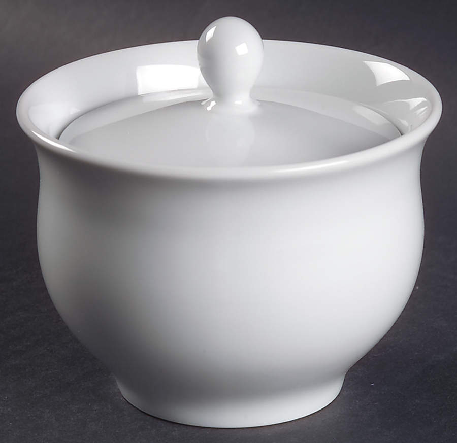 Tjorn White Sugar Bowl & Lid by Dansk-1